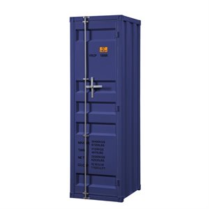 acme cargo wardrobe armoire with 1 door in blue