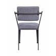 ACME Cargo Metal Frame Upholstered Chair in Gray and Gunmetal