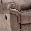 ACME Zubaida Velvet Horizontal Tufted Glider Recliner in 2-Tone Chocolate