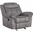 ACME Zubaida Velvet Horizontal Upholstered Glider Recliner in 2-Tone Gray