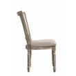 ACME Gabrian Upholstered Dining Side Chair in Reclaimed Gray (Set of 2)