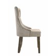 ACME Gabrian Upholstered Dining Side Chair in Reclaimed Gray (Set of 2)