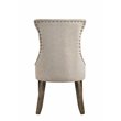 ACME Gabrian Upholstered Dining Side Chair in Reclaimed Gray (Set of 2)