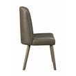 ACME Waylon Faux Leather Upholstered Dining Side Chair in Gray Set of 2
