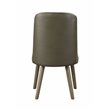 ACME Waylon Faux Leather Upholstered Dining Side Chair in Gray Set of 2