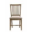 ACME Wallace II Dining Side Chair in Tan & Weathered Oak (Set of 2)