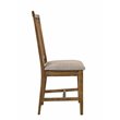 ACME Wallace II Dining Side Chair in Tan & Weathered Oak (Set of 2)