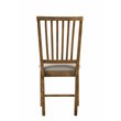 ACME Wallace II Dining Side Chair in Tan & Weathered Oak (Set of 2)