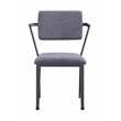 ACME Cargo Upholstered Dining Arm Chair in Gray and Gunmetal Set of 2