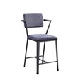 ACME Cargo Counter Height Chair (Set of 2) in Fabric & Gunmetal
