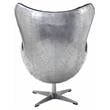 ACME Brancaster Fabric Accent Chair with England Flag Pattern in Aluminum
