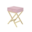 ACME Coleen Side Table in Pink & Gold