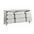 ACME Maverick 9-Drawer Wooden Dresser in White Platinum