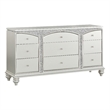 ACME Maverick 9-Drawer Wooden Dresser in White Platinum