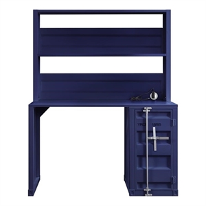 acme cargo desk & hutch in blue