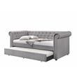 ACME Justice Daybed & Trundle (Twin Size) in Smoke Gray Fabric