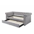 ACME Justice Daybed & Trundle (Twin Size) in Smoke Gray Fabric