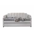 ACME Peridot Daybed & Trundle (Twin Size) in Dove Gray Velvet