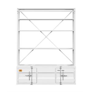 acme cargo bookshelf & ladder (tv stand) in white