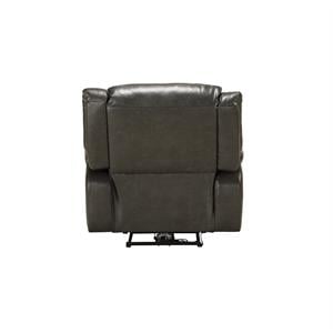 acme imogen recliner (power motion) in gray leather-aire