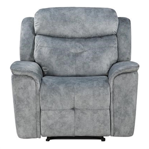 acme mariana recliner  in silver gray fabric