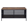 ACME Winam Rectangular Wooden Coffee Table in Antique Oak and Black