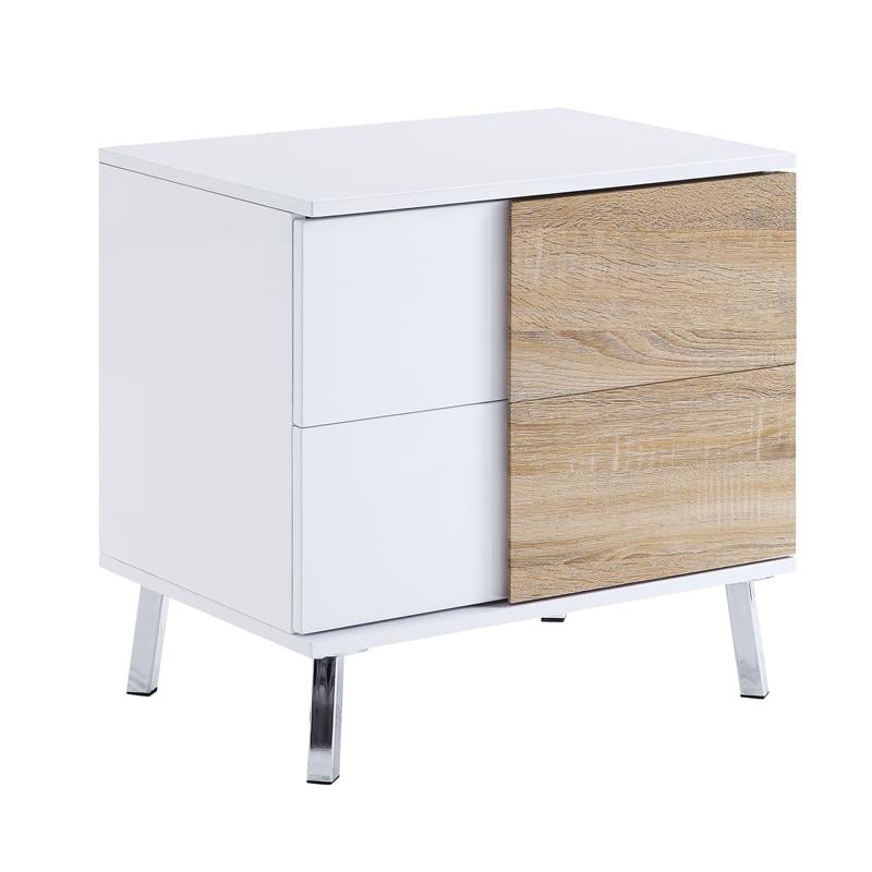 ACME Verux End Table in White High Gloss &