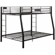 ACME Limbra Metal Frame Full XL over Queen Bunk Bed with Ladder in Sandy Black