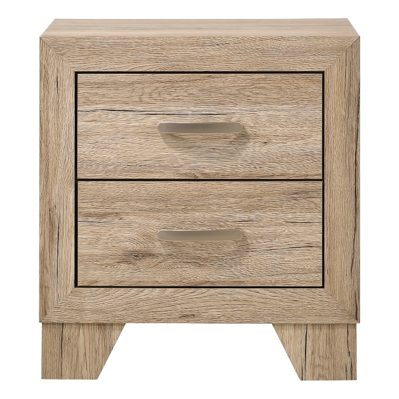 ACME Miquell 2-Drawer Wooden Nightstand in Natural