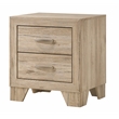 ACME Miquell 2-Drawer Wooden Nightstand in Natural