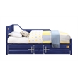 ACME Cargo Twin Metal Daybed with Roll-out Trundle in Blue