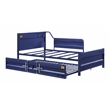 ACME Cargo Twin Metal Daybed with Roll-out Trundle in Blue