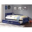 ACME Cargo Twin Metal Daybed with Roll-out Trundle in Blue