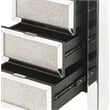 ACME Noralie Glass Nightstand with 3 Drawers in Mirrored and Faux Diamonds