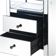 ACME Dominic Glass Rectangular 2-Drawer Nightstand with LED Light in Mirrored
