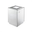 ACME Nowles Glass Top Accent Table with LED Light in Mirrored and Faux Stones