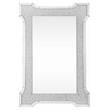 ACME Noralie Wooden Frame Wall Decor Mirror in Mirrored and Faux Diamonds