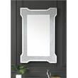 ACME Noralie Wooden Frame Wall Decor Mirror in Mirrored and Faux Diamonds
