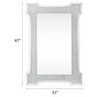 ACME Noralie Wooden Frame Wall Decor Mirror in Mirrored and Faux Diamonds