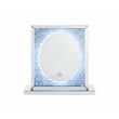 ACME Noralie Glass Accent Decor Mirror with LED in Mirrored and Faux Diamonds