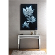 ACME Talisha Glass Rectangle Wall Art with LED Light in Smoky and Faux Crystal