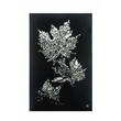 ACME Talisha Glass Rectangle Wall Art with LED Light in Smoky and Faux Crystal