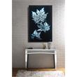 ACME Talisha Glass Rectangle Wall Art with LED Light in Smoky and Faux Crystal