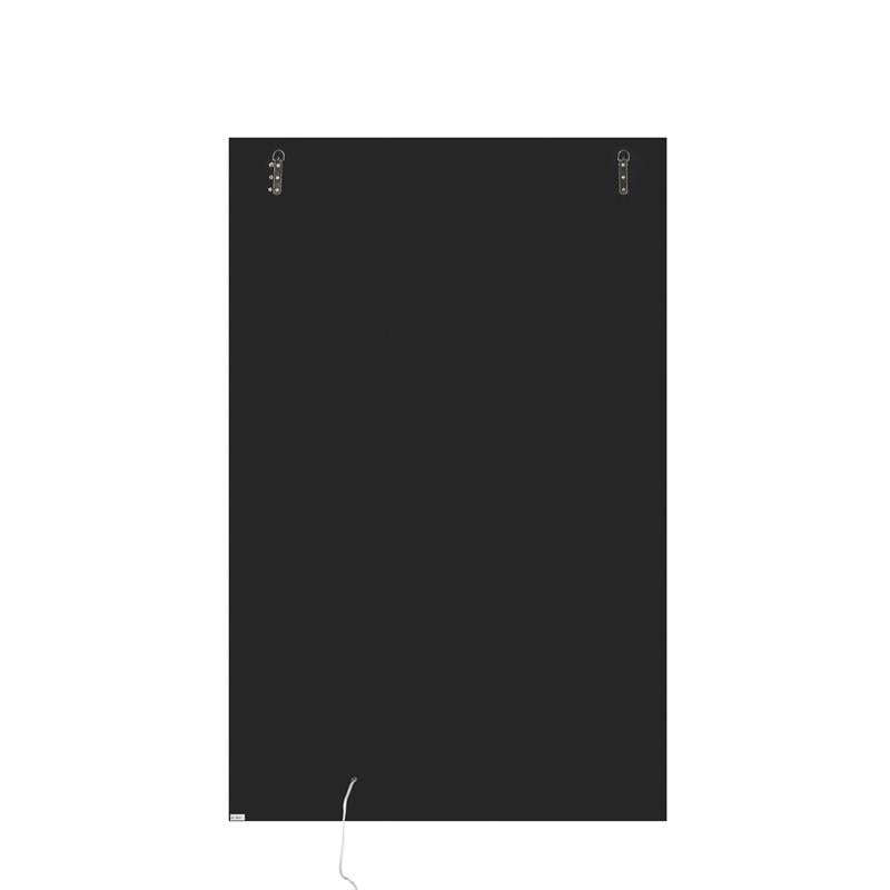 ACME Talisha Glass Rectangle Wall Art with LED Light in Smoky and Faux Crystal