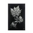 ACME Talisha Glass Rectangle Wall Art with LED Light in Smoky and Faux Crystal