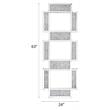 ACME Noralie Wooden Three-Panel Wall Decor Mirror in Mirrored and Faux Diamonds