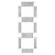 ACME Noralie Wooden Three-Panel Wall Decor Mirror in Mirrored and Faux Diamonds