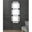 ACME Noralie Wooden Three-Panel Wall Decor Mirror in Mirrored and Faux Diamonds