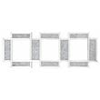 ACME Noralie Wooden Three-Panel Wall Decor Mirror in Mirrored and Faux Diamonds