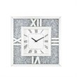 Noralie Wall Clock in Mirrored & Faux Diamonds